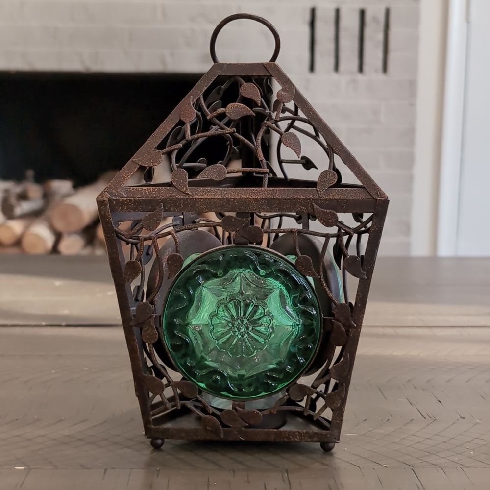 Vintage 1990’s PartyLite Retired La Rosetta Hanging Lantern - Picture 2 of 7